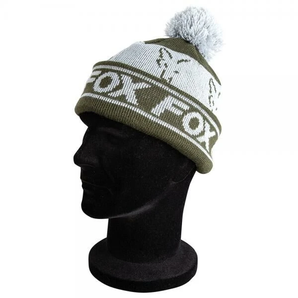 Fox Green & Silver Lined Bobble 1 Fox Green & Silver Lined Bobble