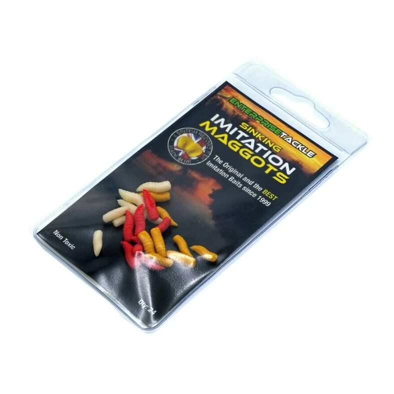 Enterprise Tackle Imitation Sinking Maggots Mixed Pack White, Red, Bronze 1 Enterprise Tackle Imitation Sinking Maggots Mixed Pack White, Red, Bronze