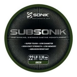 Sonik Subsonik Monofilament Green 1200M 8 Sonik Subsonik Monofilament Green 1200M -Hengelnl Winkel 2308322Sonik Subsonik Monofilament Green 1200M 2 1