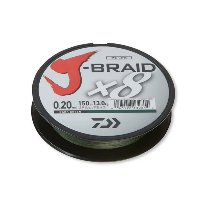 Daiwa J-Braid X8 Dark Green 150m 2 Daiwa J-Braid X8 Dark Green 150m - Afbeelding 2