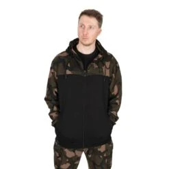 Fox LW Black Camo Split Zip Hoody