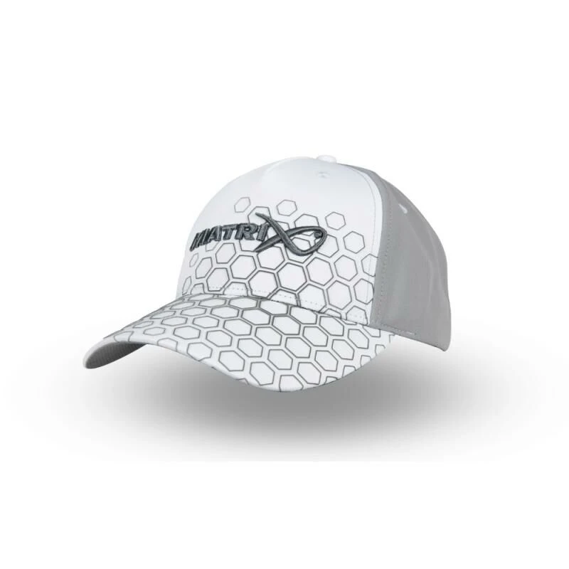 Matrix Hex Print Baseball Cap White 1 Matrix Hex Print Baseball Cap White
