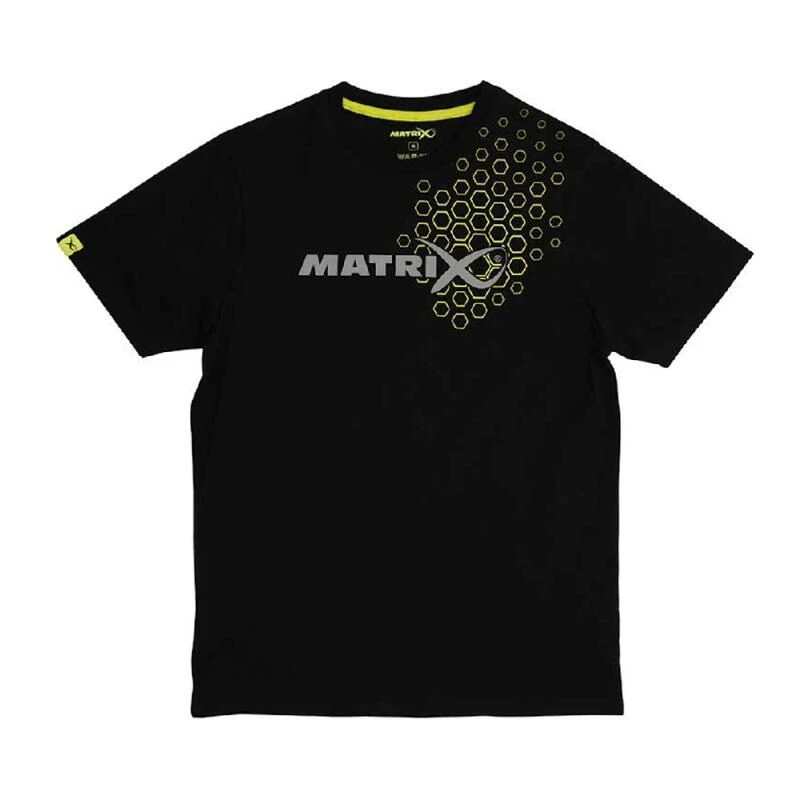 Matrix Hex Print T-Shirt Black 1 Matrix Hex Print T-Shirt Black