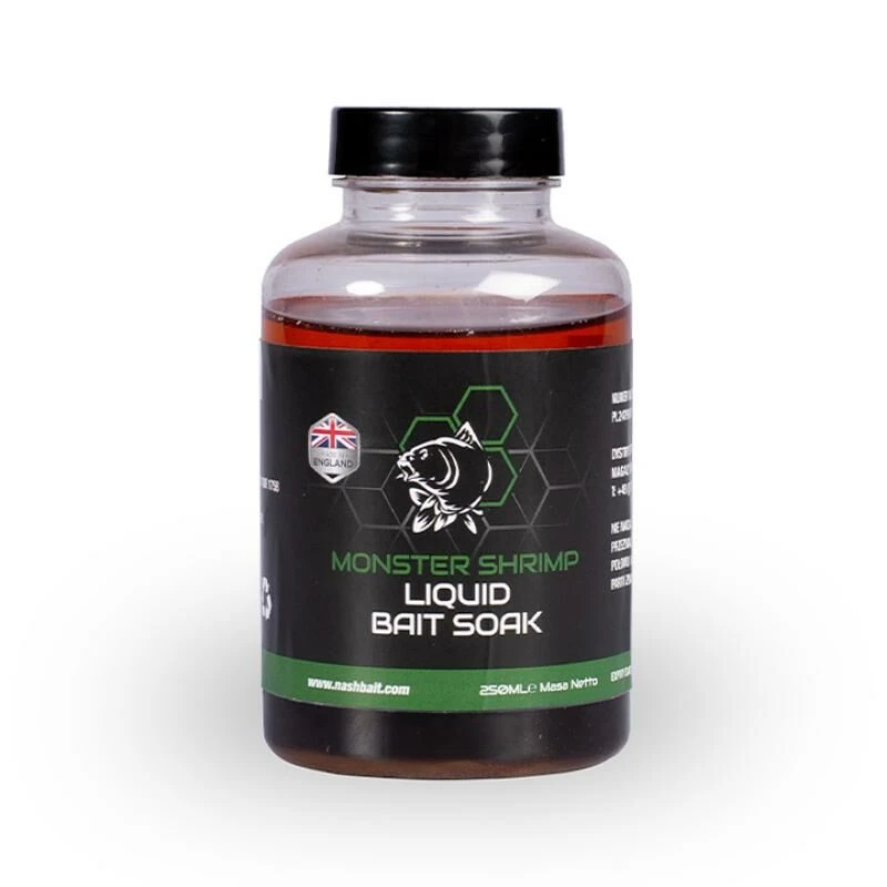 Nash Monster Shrimp Liquid Bait Soak 250ml 1 Nash Monster Shrimp Liquid Bait Soak 250ml