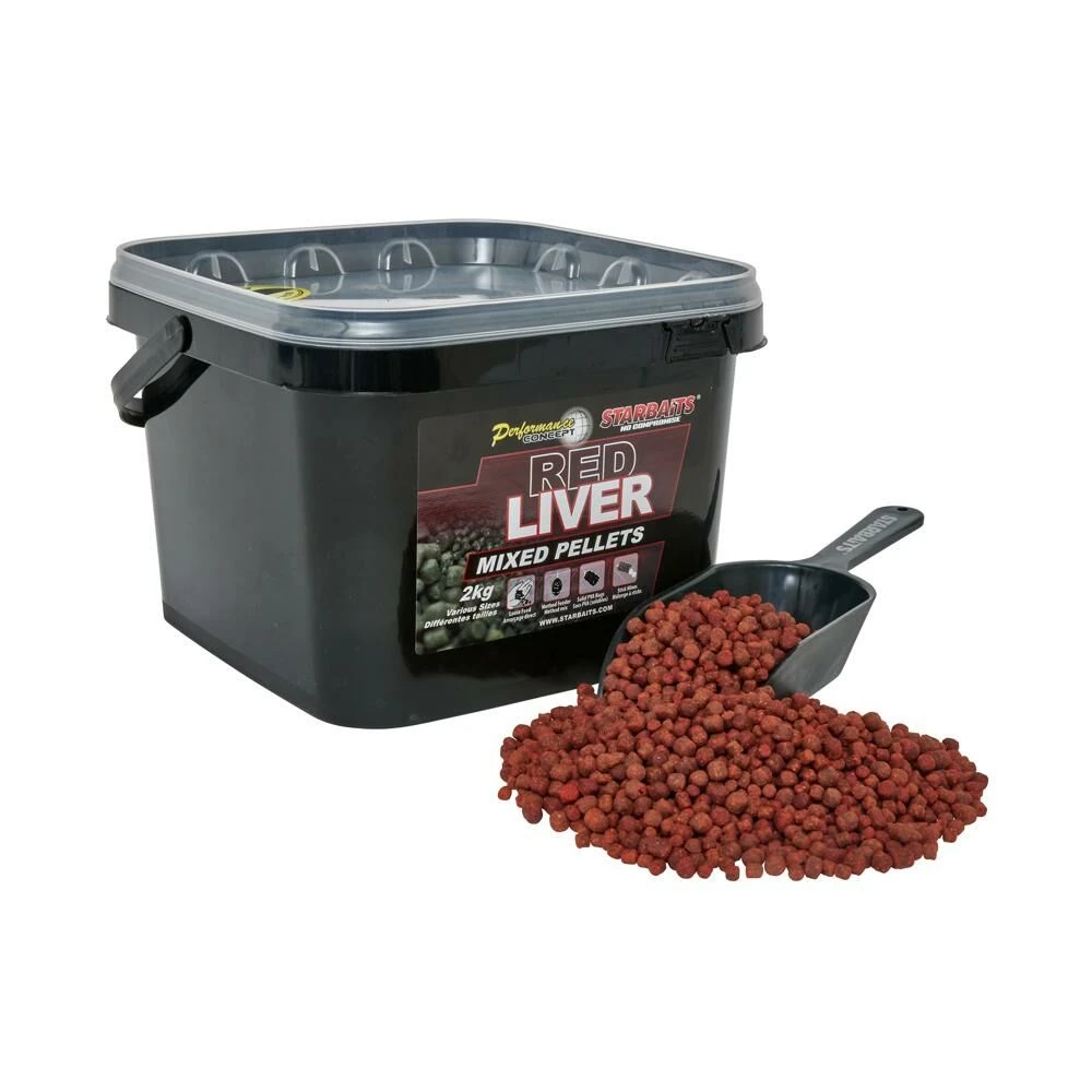 Starbaits Red Liver Mixed Pellets 2kg 1 Starbaits Red Liver Mixed Pellets 2kg